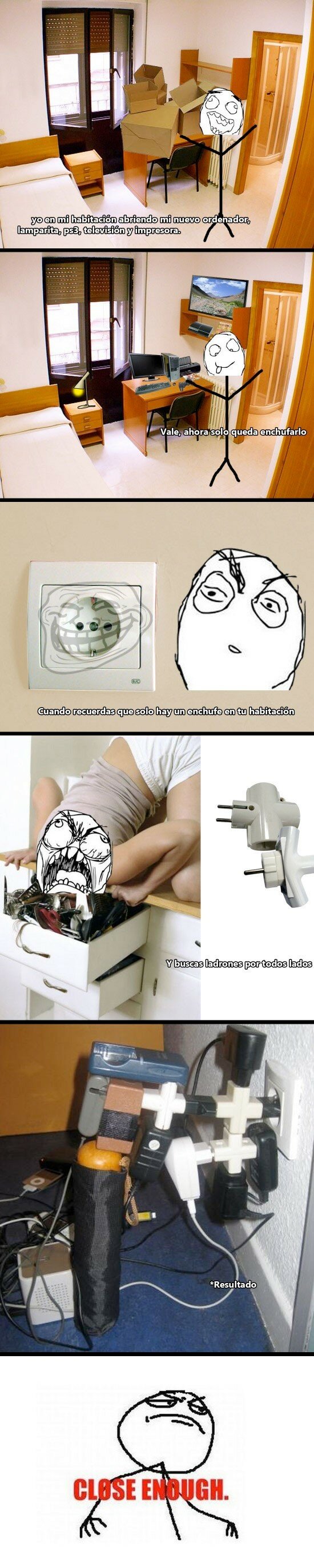 Cuando sólo contamos con el enchufe único